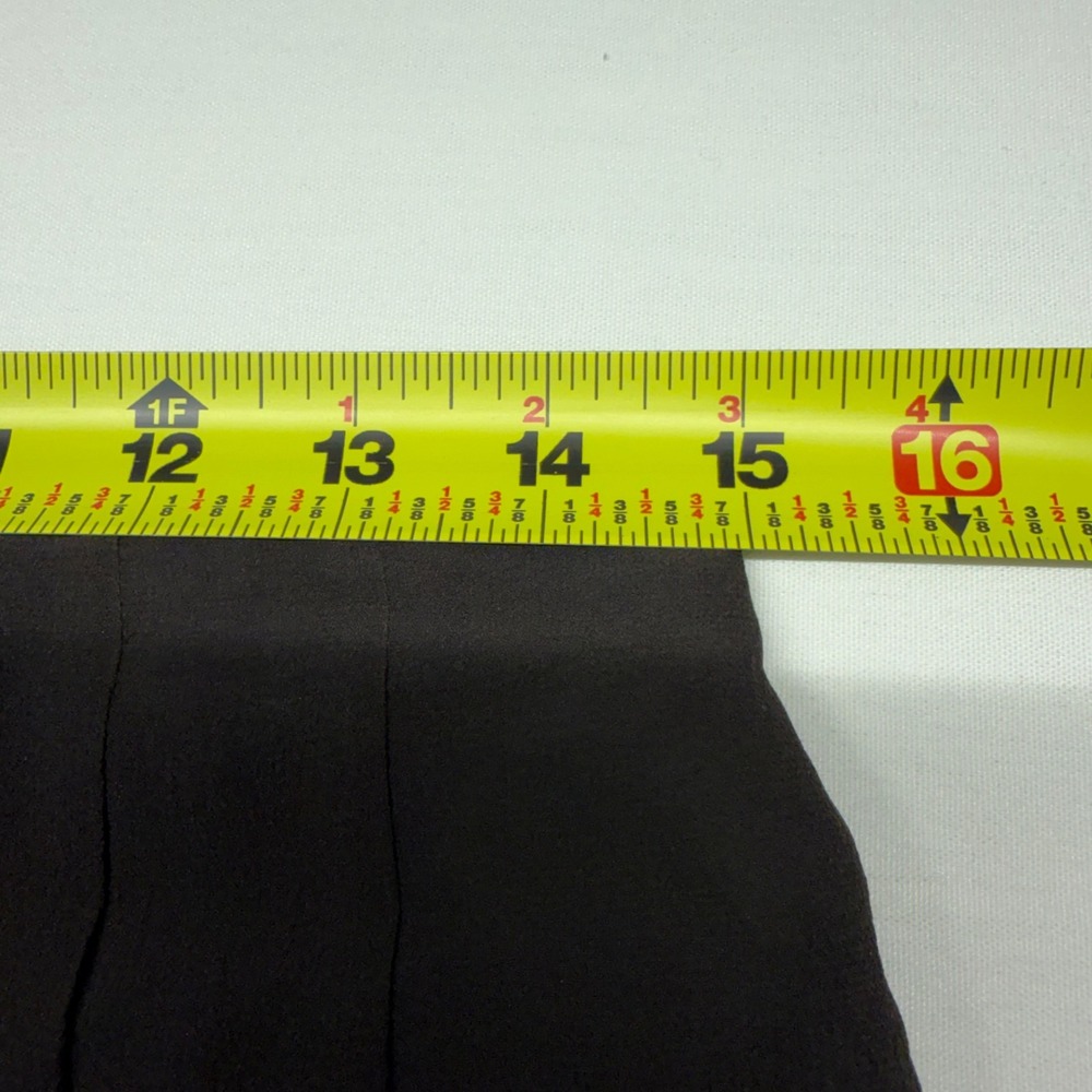 Akris Black Double Layer Silk Godet Pleated A-Line Skirt 10 Bergdorf Italy - Picture 7 of 9